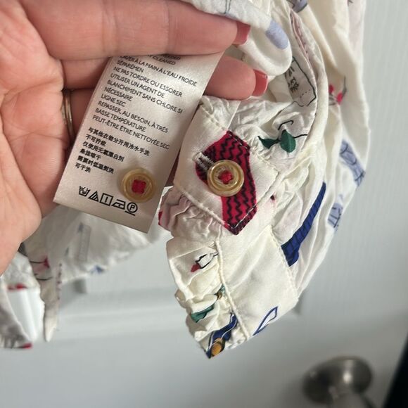 Anthropologie Maeve Snow Day Novelty Print Blouse Top Size 8 - Picture 6 of 7